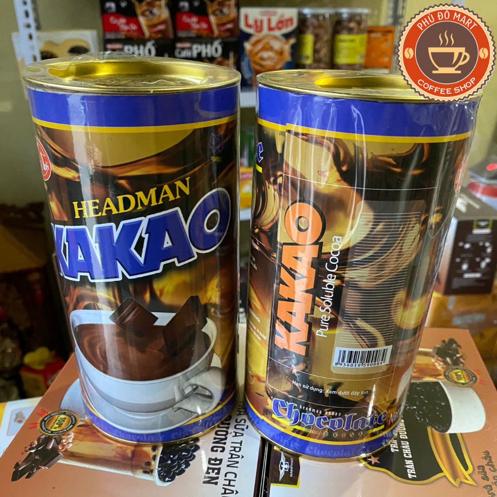FREESHIPMAX  - Bột Cacao/Kakao Headman 2In1 Hộp Tròn (500g)