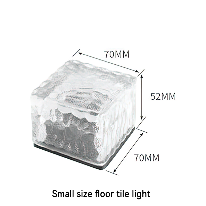Large LED Solar Ice Brick Buried Lamp Square Ice Brick Lamp Refers To Street Lamp Lawn Lamp Garden Courtyard Decorative Lamp