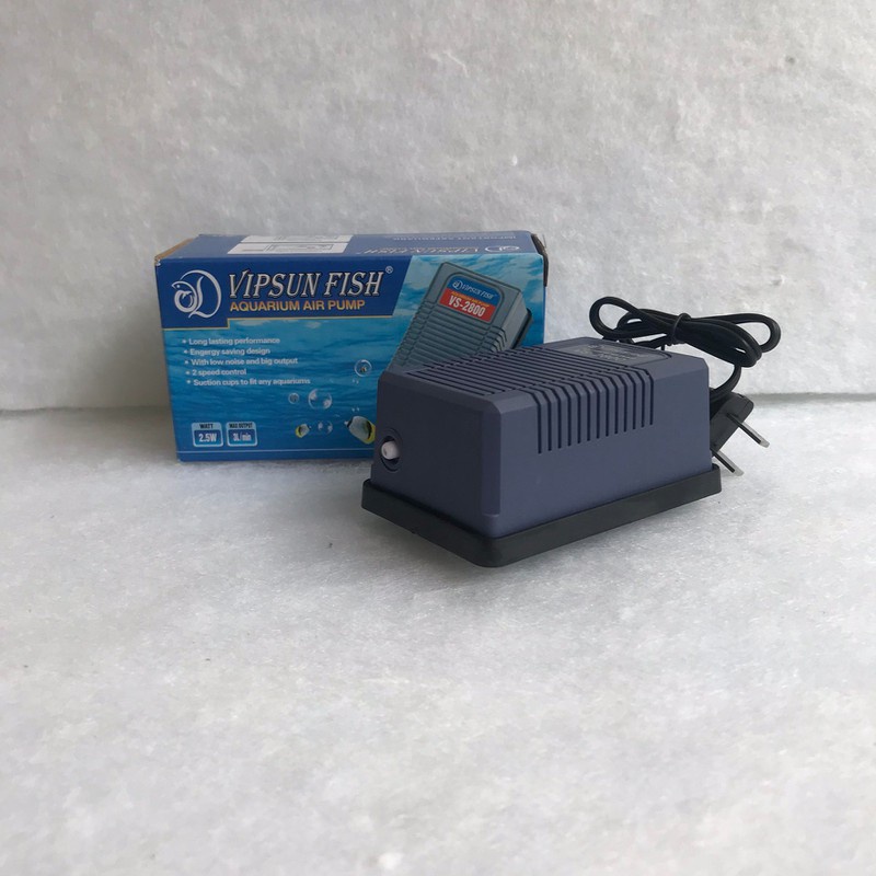 Combo máy sủi oxy 1 vòi, dây oxi, cục sủi cho hồ cá