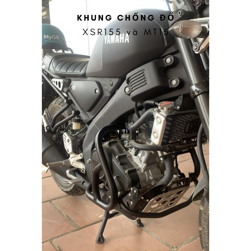 Chống đổ XSR155, MT15, khung bảo vệ xe sơn tĩnh điện màu đen