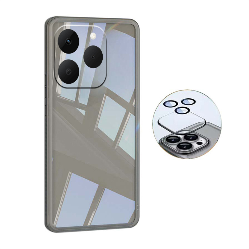 Phone cover Realme 15T Back case Camera Protection Semi Transparent Soft Silicone Shockproof with Lens Protector Films For Realme 15T Phone cases.