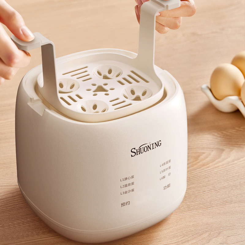 XiaoZhubangchu Egg cooker household egg steamer mini breakfast machine can be reserved for precise temperature control