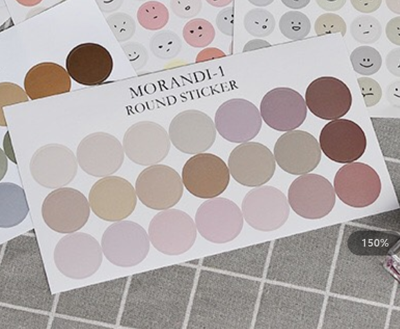Color Round Sticker Nhiều Màu Sắc