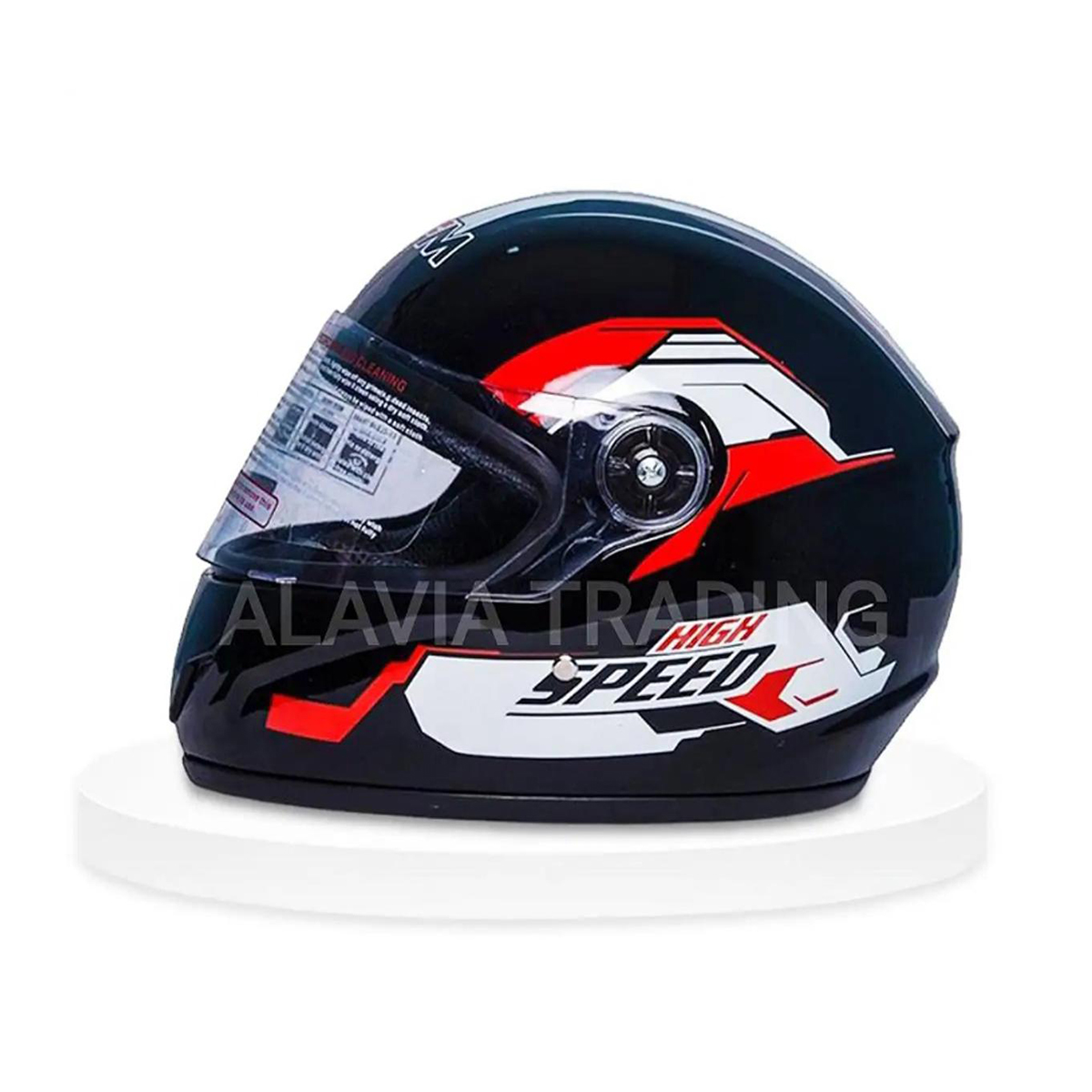 Protect Your Head with a Full Face Bike Helmet SFM High Speed in Black and White Graphics - Easy To use and Clean, A Unique Choice For Bikers