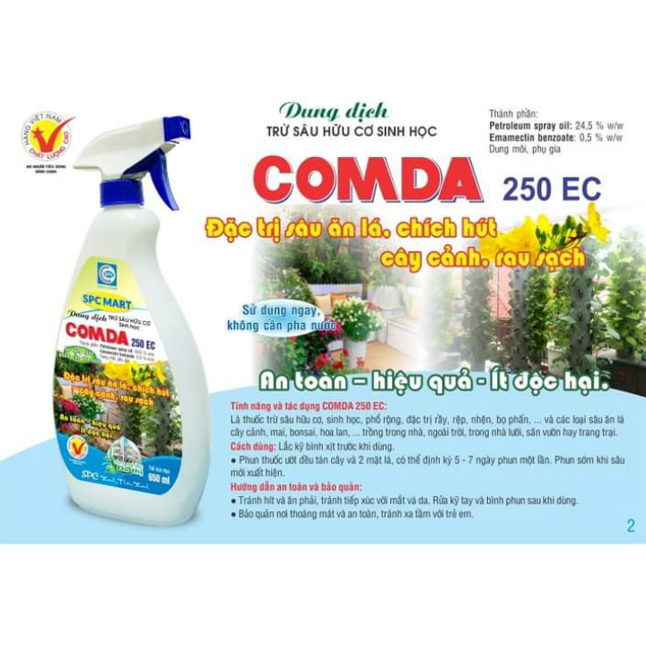 THUỐC TRỪ SÂU HỮU CƠ SINH HỌC COMDA 250EC