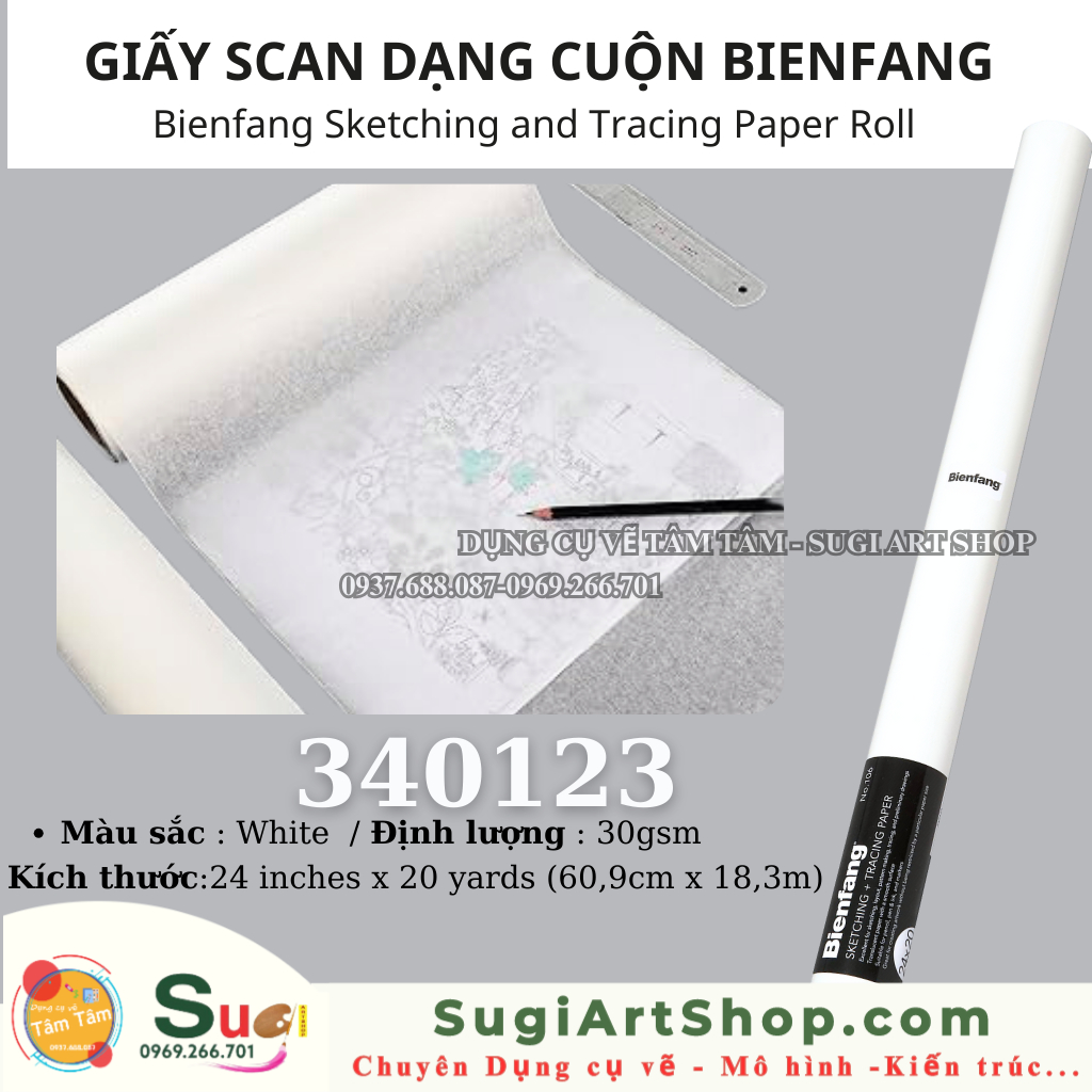 Cuộn giấy Scan Bienfang sketching and tracing