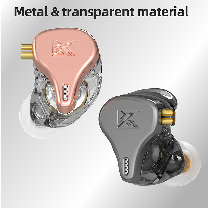 KZ × HBB DQ6S Wired In-Ear Headphone 3 Dynamic Driver Array Headset Strong Bass Smooth Mid Clear Treble Earphone Noise Canceling Metal In-Ear Monitor 3.5mm Plug 2pin 0.75mm Connector Sport Hifi Ear-buds With Lossless Transmission Sliver-plated Cable