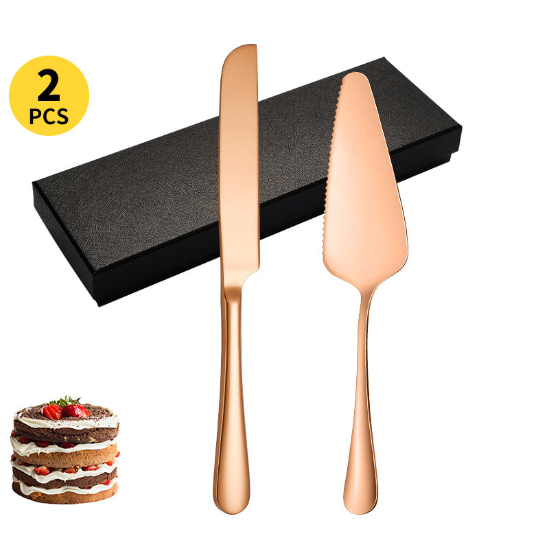 Stainless steel cake spatula cutlery set home baking tools simple cake spatula cheese pizza knife
