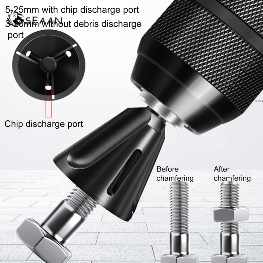 Deburring External Chamfer Tool Carbide Burr Blade Hard Sharp Metal Trimming Drill Bit Internal Countersink Steel Copper Screw
