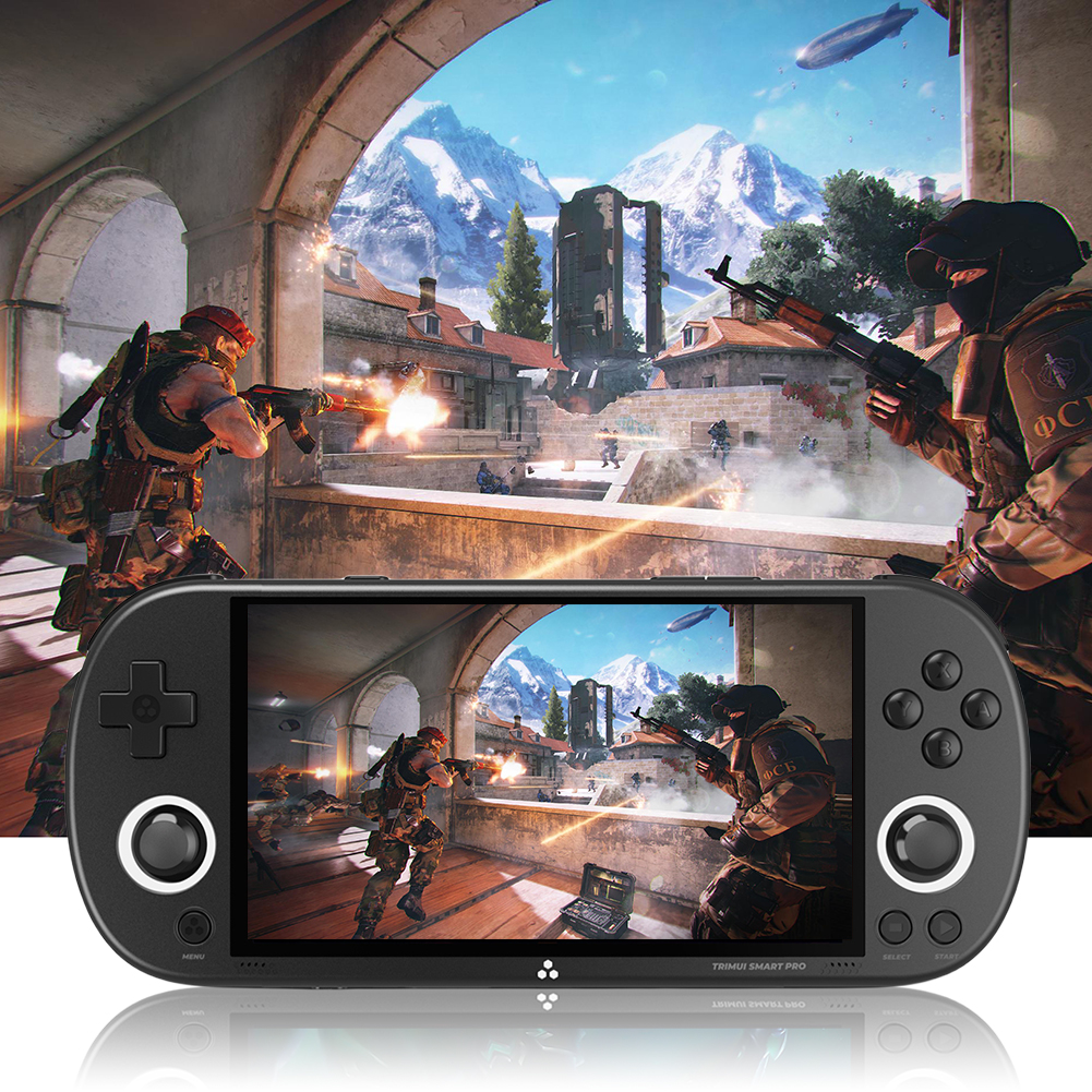 Trimui Smart Pro Handheld Game Console 4.96''IPS Screen Linux System RGB -Option -Case and Film-Option -Case and Film.