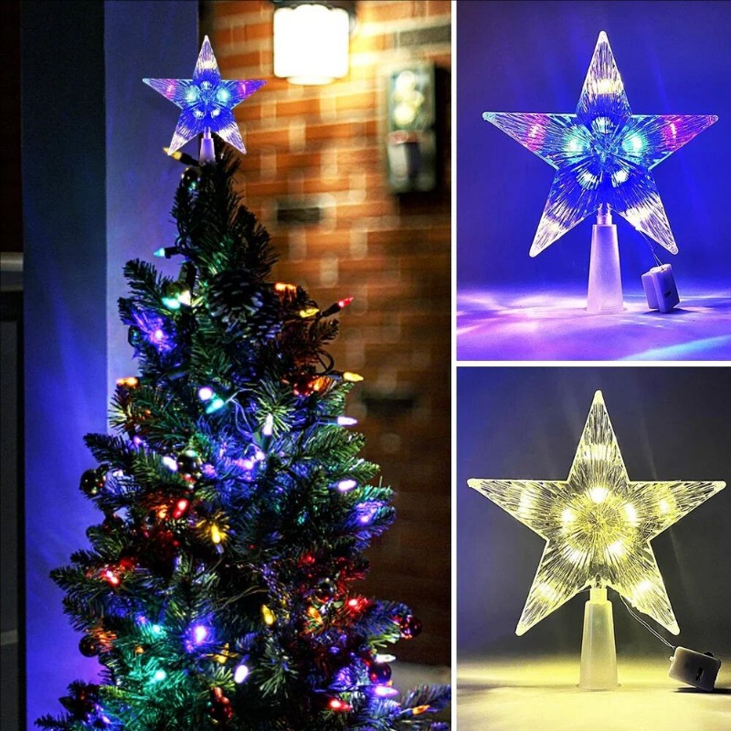 New LED Five-Pointed Star Christmas Tree Ceiling Light 18cm Christmas Tree Decorations Home Party Wedding Christmas Decoration Lighting Props