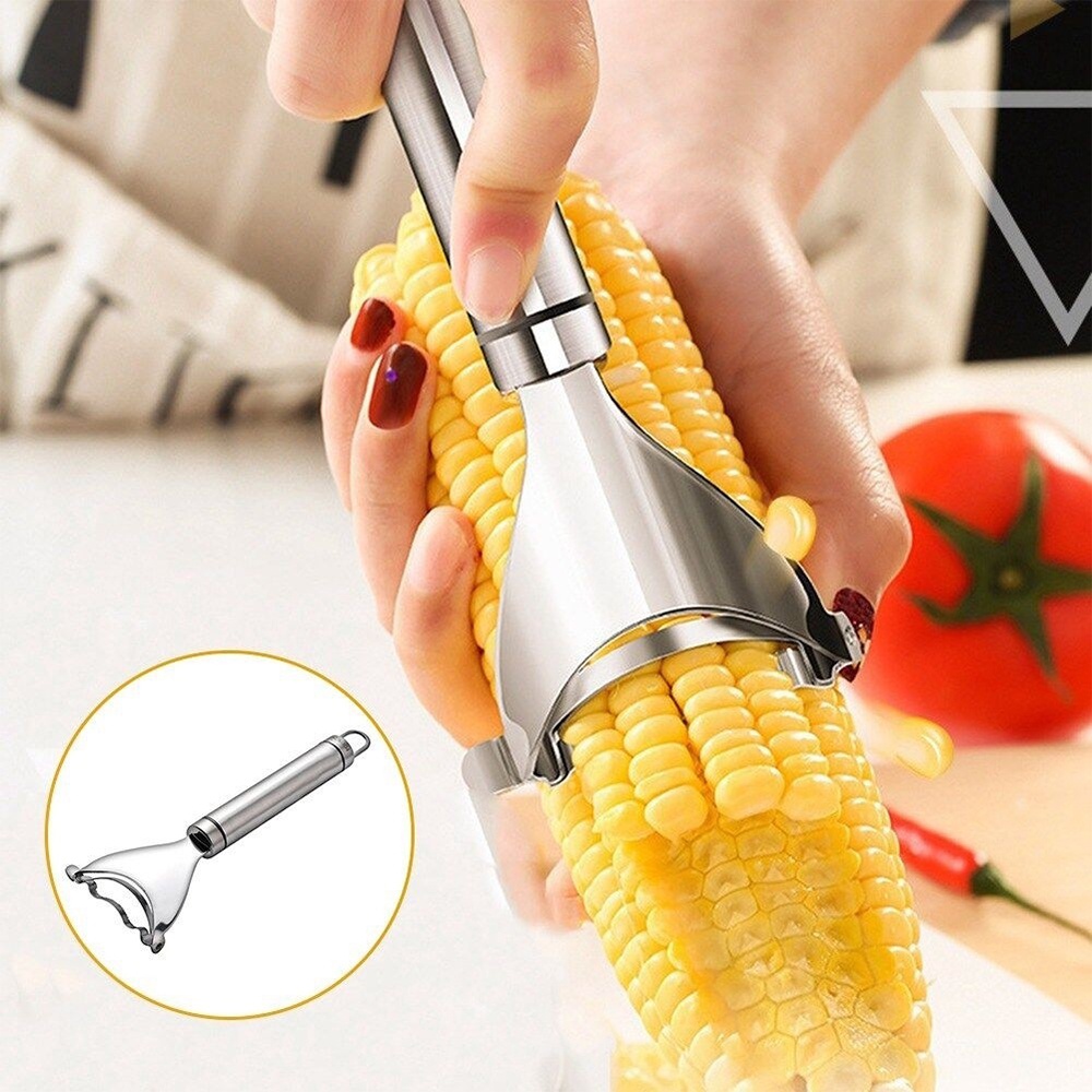 Stainless Steel Corn Cutter Peeler Stripper Corn Thresher Tool Slicer Corn StripperHome