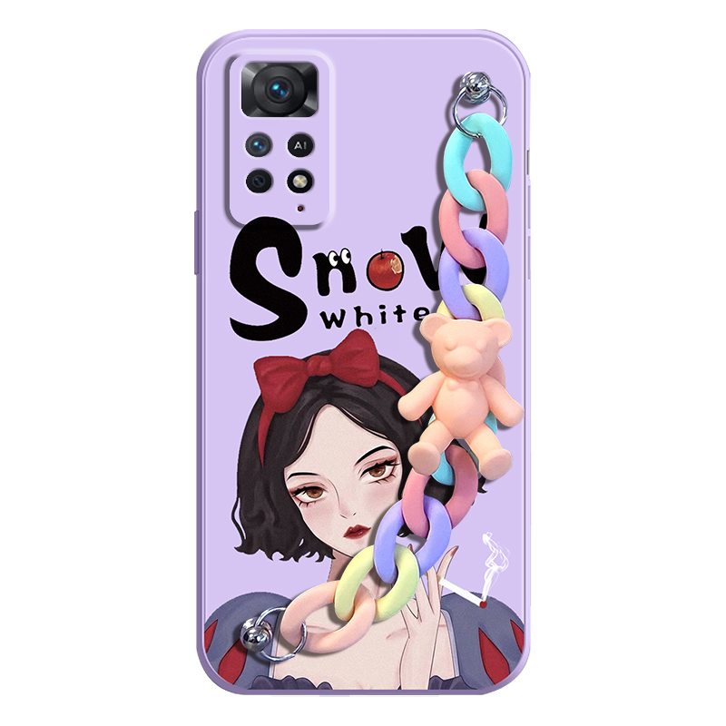 Cartoon Liquid silicone shell Phone Case For Redmi Note12 Pro 4G/Note11 Pro+   Solid color protective case Anti-fall. 