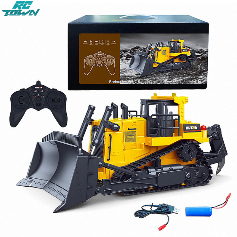 1:16 1554 Remote Control Truck 11ch Rc Bulldozer Machine On Control Car Toys For Boys Hobby Engineering Christmas Gift