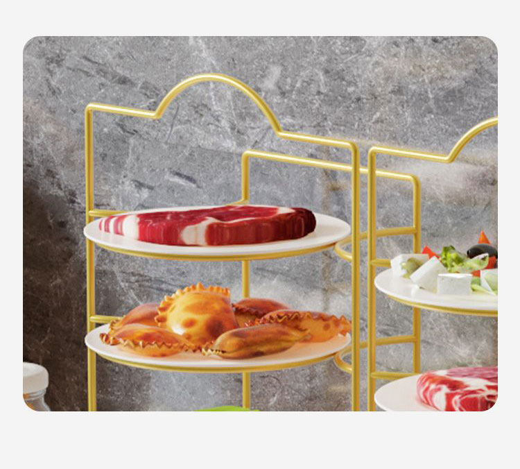 shelf Table shelf Household storage rack Kitchen side dish console mode Portable shelf Wall rack Multi-layer dish preparation rack