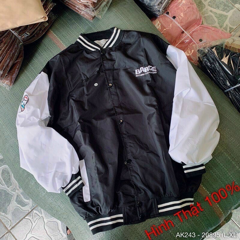 Áo Khoác Bomber 2 Lớp Lót Dù,Mẫu Mới Kiểu Dáng Trẻ Trung ,Hình Thật