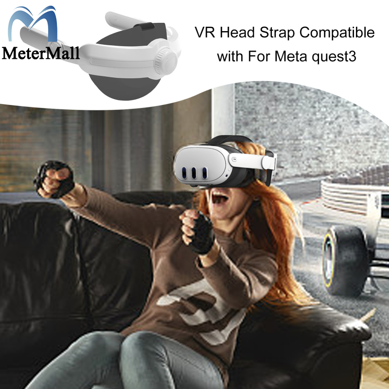 Dây đeo đầu cao cấp thay thế chơi game VR phụ kiện đa có thể điều chỉnh góc độ tương thích cho Meta Quest 3 tai nghe VR