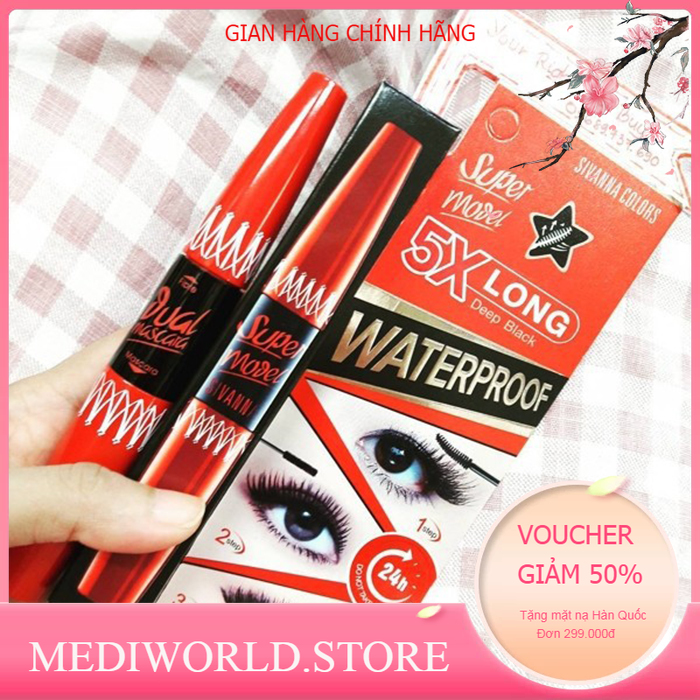 MASCARA NỐI MI SUPER MODEL 5X LONG SIVANNA THÁI LAN