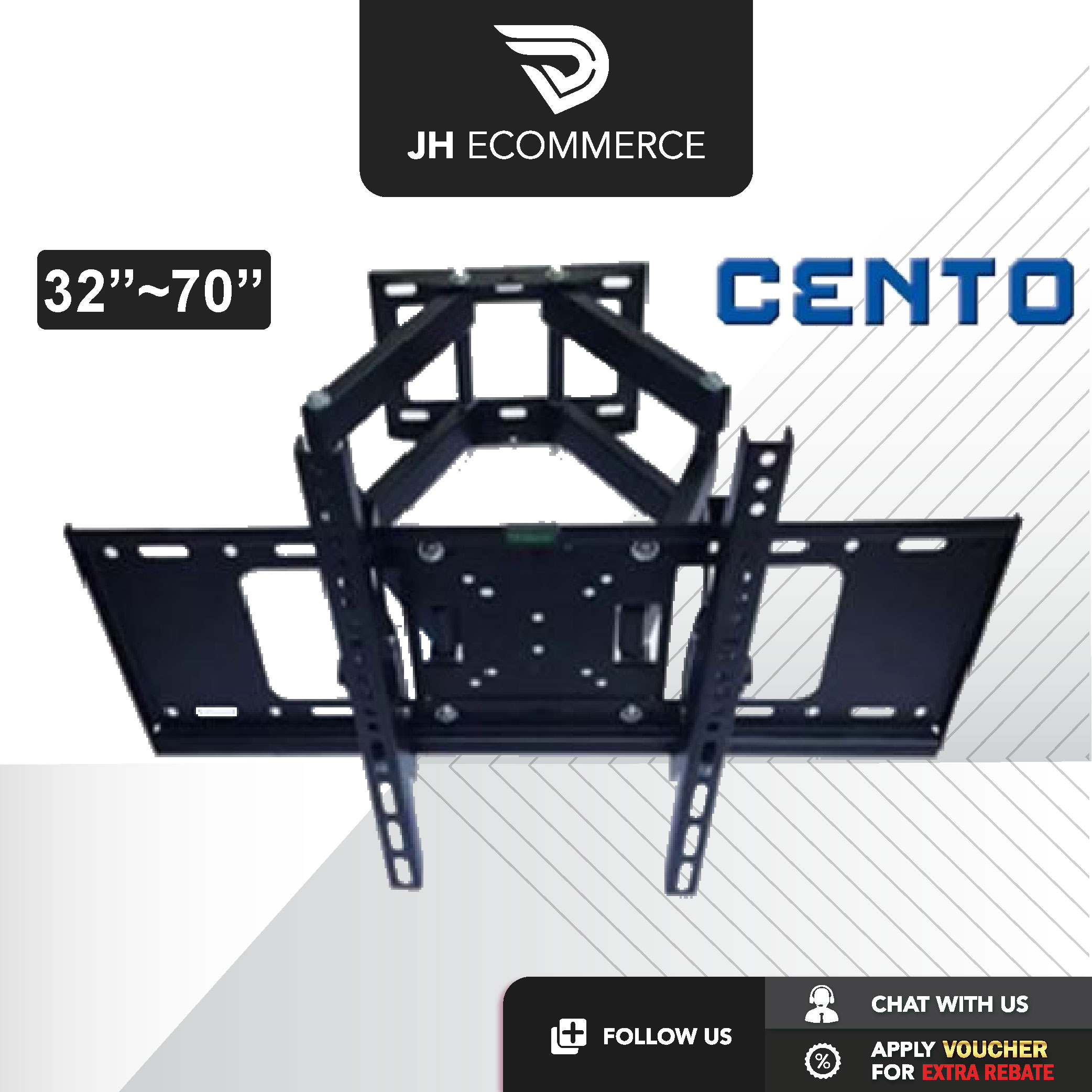 PHISON 26"50" FULL MOTION TV WALL BRACKET/ WALL MOUNT PM50FM