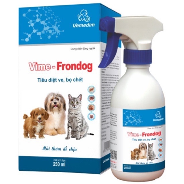 Thuốc xịt ve rận bọ chét chó mèo Vime Frondog - NôngTrạiThúCưng.com