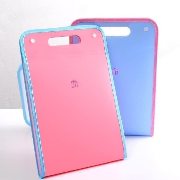 Cặp đựng tài liệu, lưu file, hồ sơ 12 ngăn có quai xách