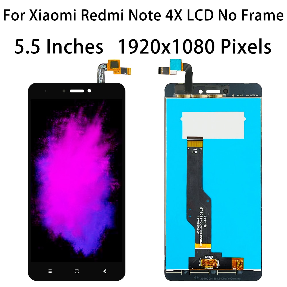 New 5.5\" Original LCD For Xiaomi Redmi Note 4 Global Version Snapdragon 625 Display Touch Screen Digitizer Note 4X With Frame