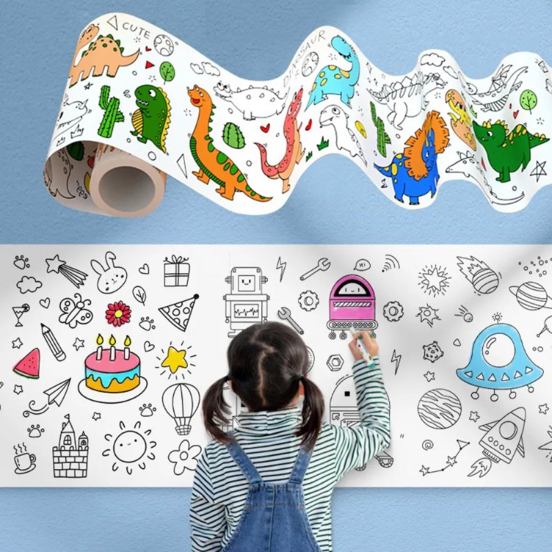  Childrens Drawing Roll, Coloring Paper Roll For
