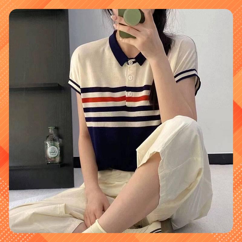 🔥[C246] Áo len thun Montoghi dệt kim SỌC NỬA TRÊN cánh dơi hàng Quảng Châu cực HOT - kholenqc