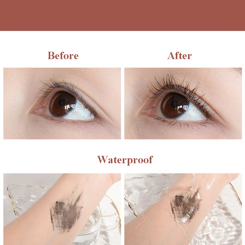 Korean Black Mascara Lengthens Eyelashes Extra Volume Waterproof Natural Lashes