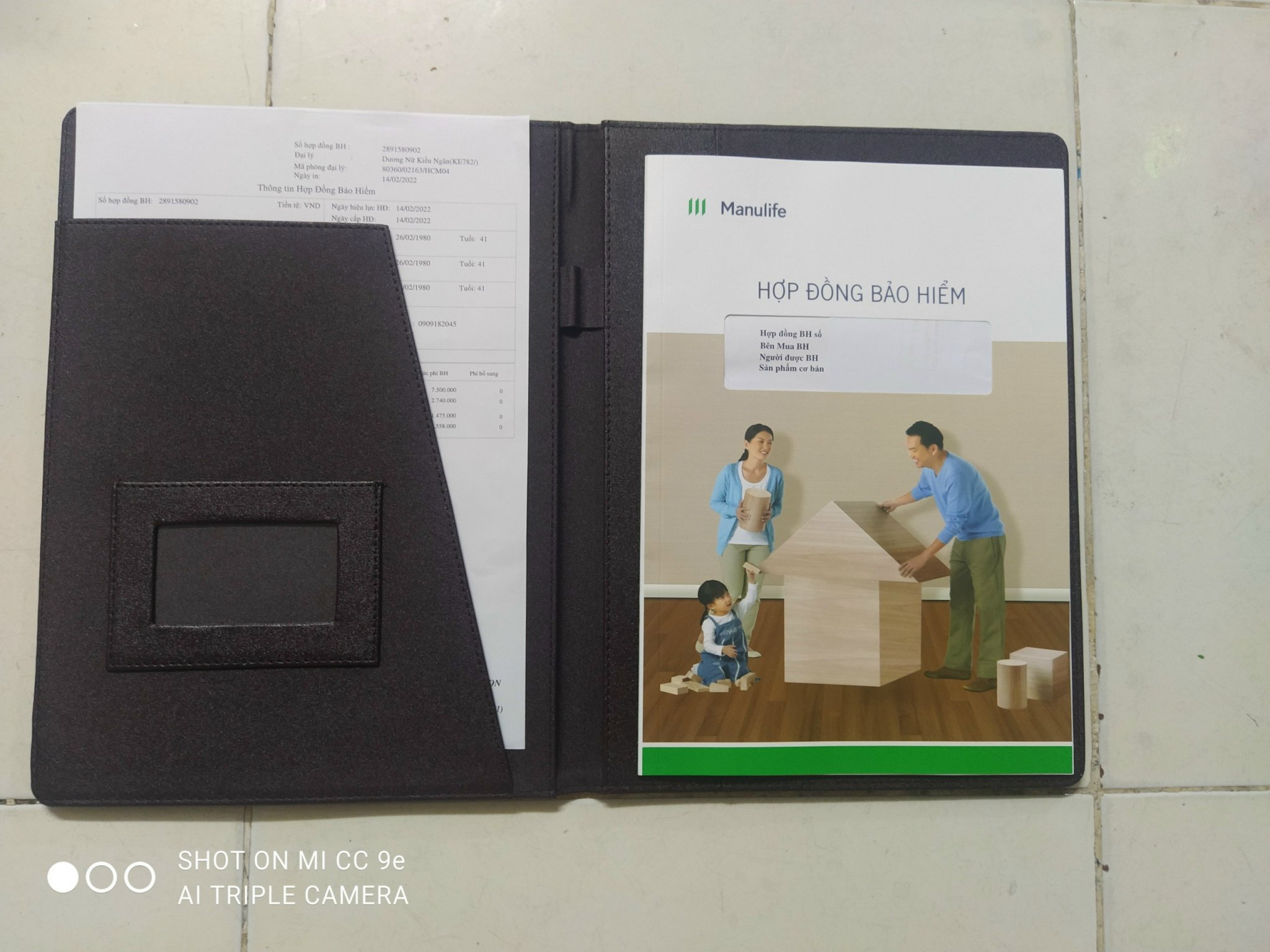 [HCM]BÌA DA ĐỰNG HỢP ĐỒNG MANULIFE