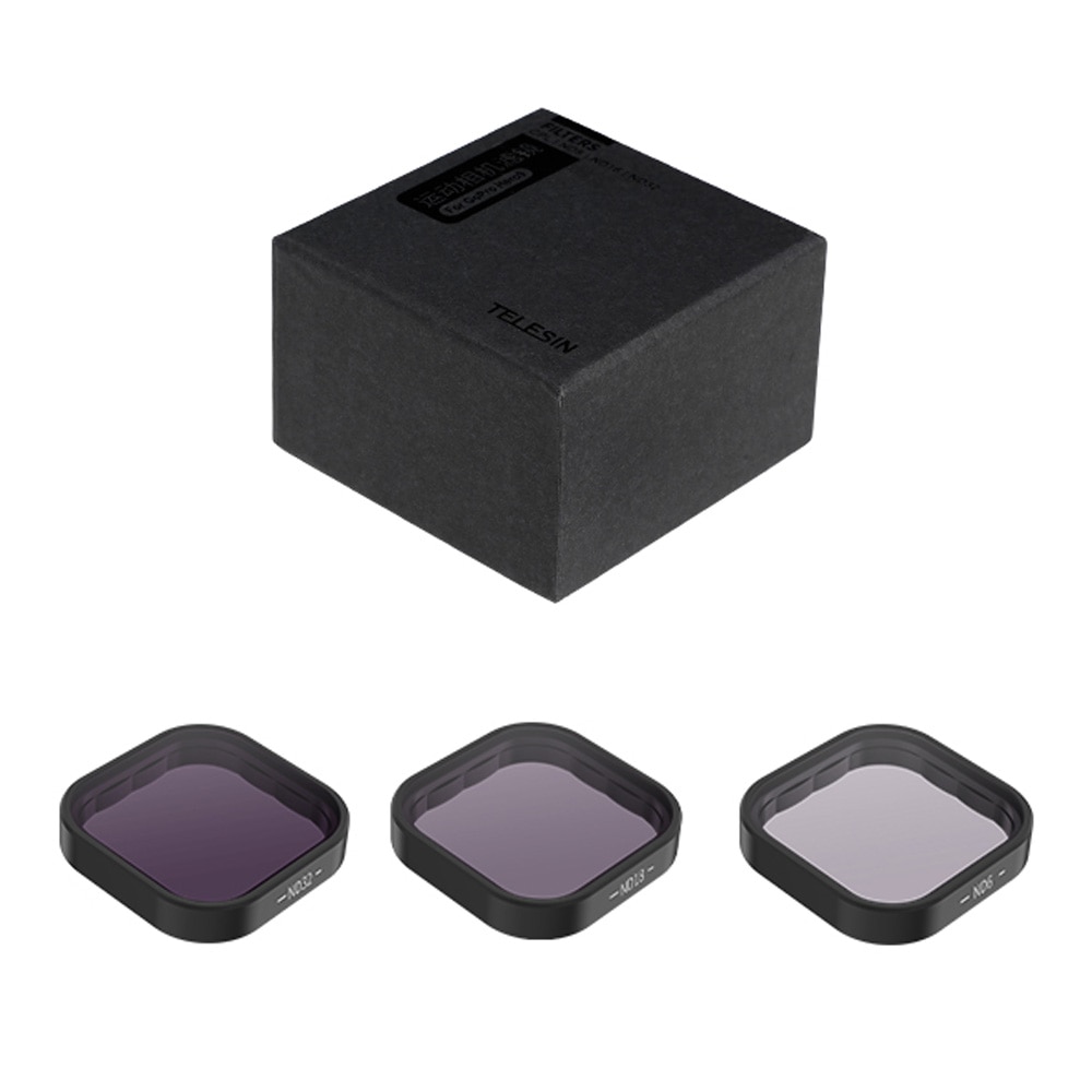 Telesin nd8 nd16 nd32 cpl lens filter set aluminium alloy frame for gopro hero 9 10 11 black action camera nd cpl lens