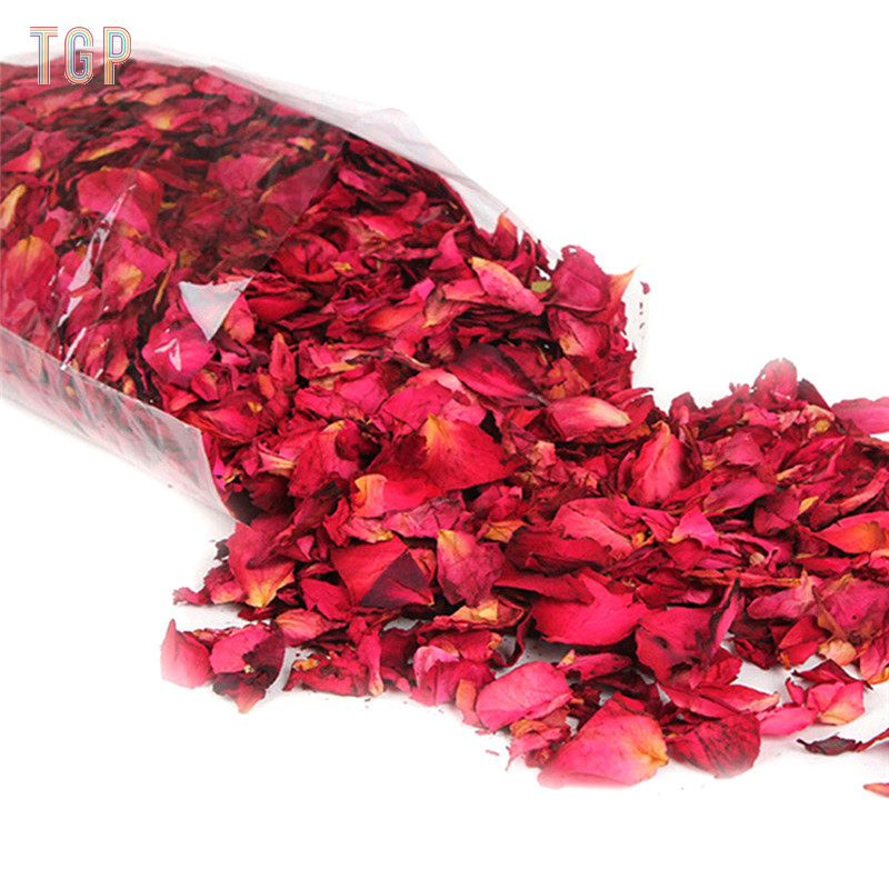 🎈 tgp 50g khô cánh hoa hồng tự nhiên khô hoa cánh hoa spa làm trắng tắm tắm công cụ