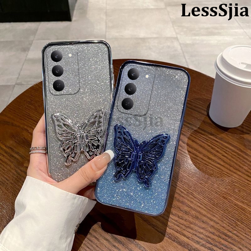 Phone%20cover%20Realme%20C71%20C75%20C75X%20Back%20case%20with%20Cute%20Butterfly%20Stand%20Luxury%20Slim%20Gradient%20Clear%20Plating%20Glitter%20Girls%20For%20Realme%20C75%20C75X%20C71%20Phone%20cases%20-%20Image%202