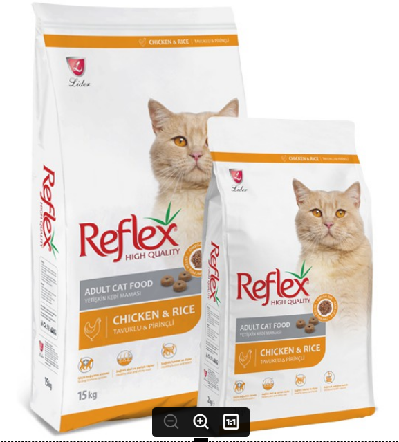 Hạt cho mèo lớn reflex adult chicken & rice 2kg