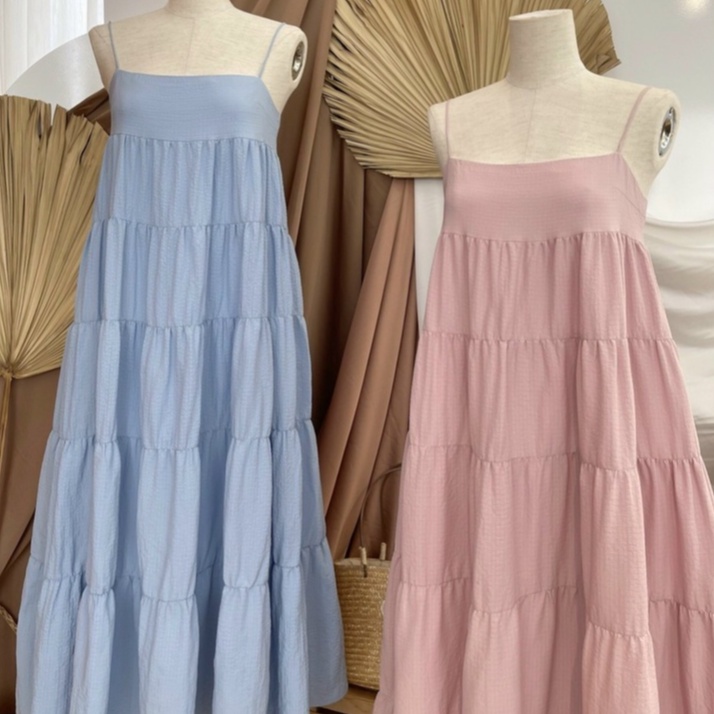 [TANA'S] Đầm maxi 2 dây nhiều tầng form babydoll