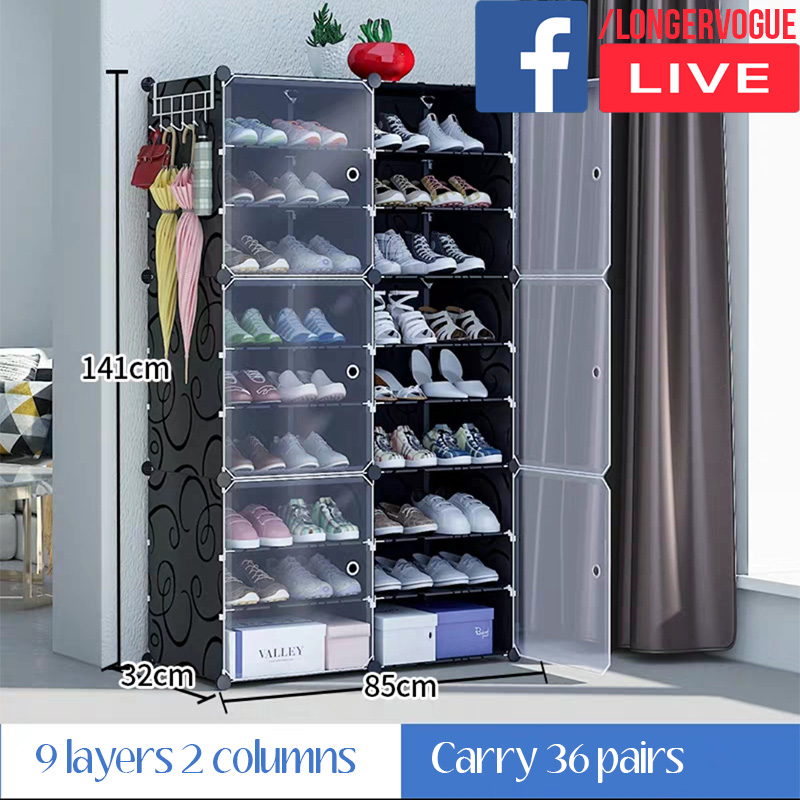Shoe storage shelf box waterproof DIY magic cube simple wardrobe shoe rack organizer hook SSV021 SSV026 house warming gift idea