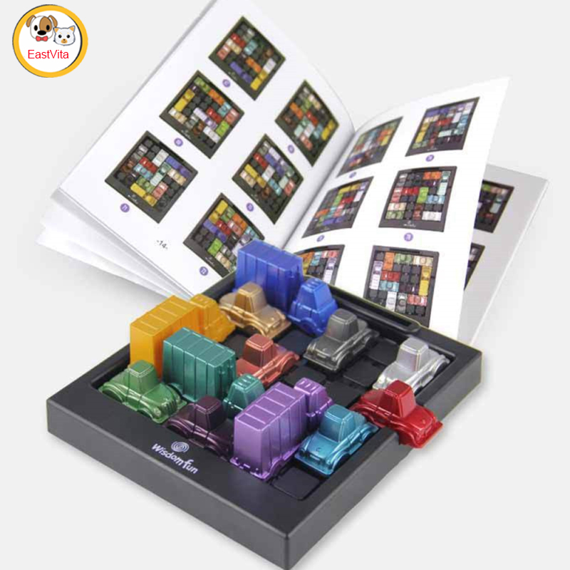 Rush Hour Traffic Jam Logic Game Children Car Set Logical Thinking Reasoning Board Game