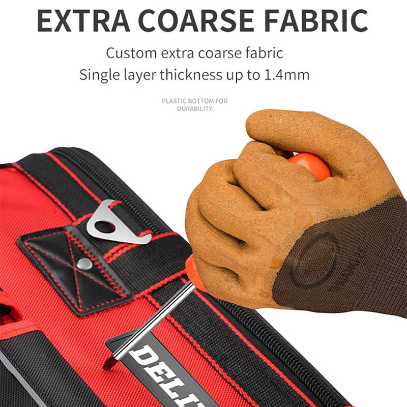 ERMO Giỏ Xách Dụng Cụ 🔧Bộ công cụ Bộ công cụ phần cứng đa chức năng Túi vải dày chống mài mòn Thợ mộc Túi dụng cụ cầm tay thợ mộc