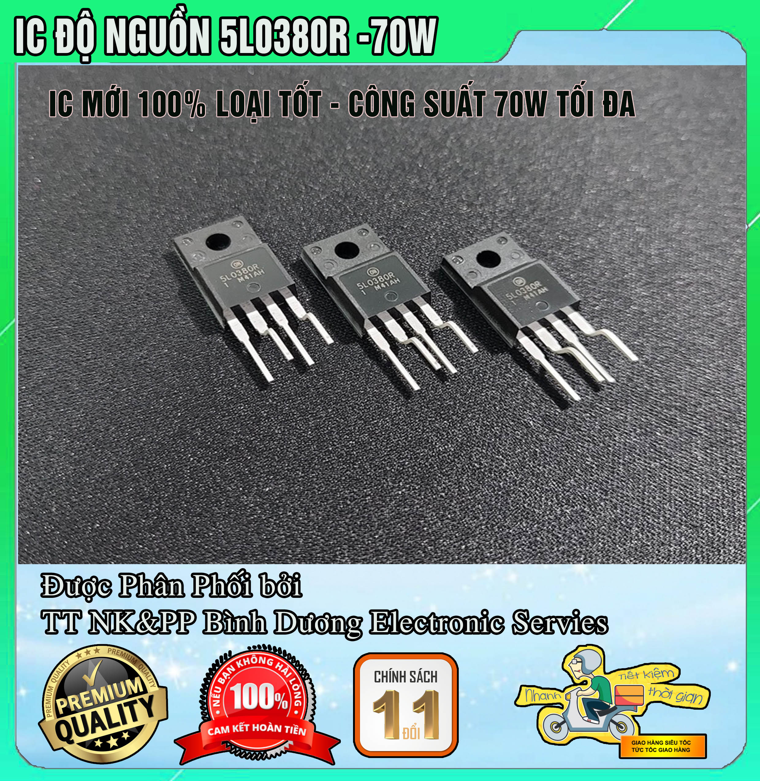 IC NGUỒN ĐỘ 5L0380R 5 CHÂN MỚI