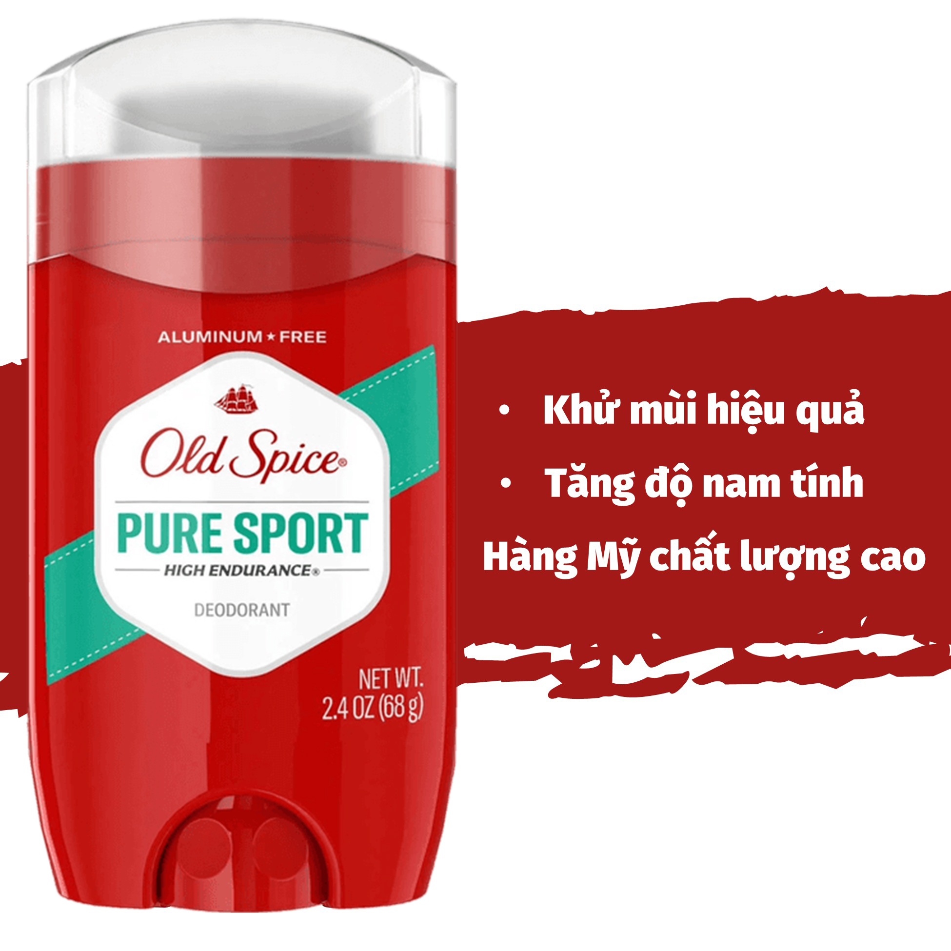 Hàng chính hãng _ Lăn khử mùi dạng sáp Old Spice đỏ 68g