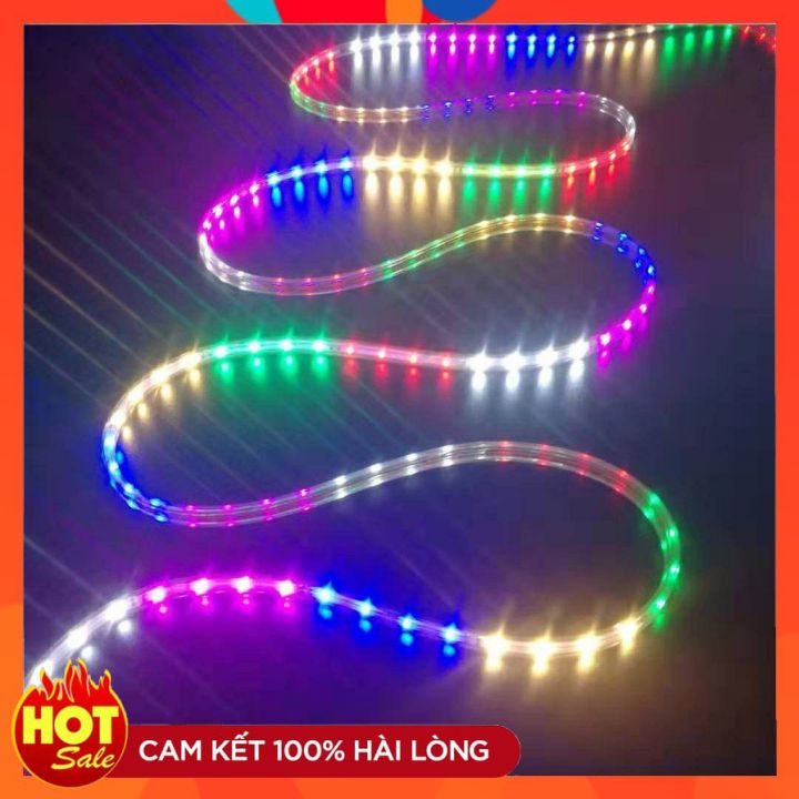 Dây led nháy đuổi 48 bóng nhiều màu led đuổi 2835 dài 10m 220v kèm 1 nguồn