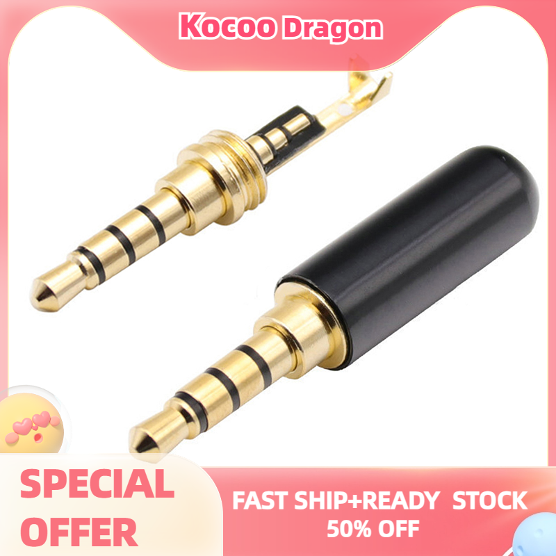 Kocoo Giắc cắm tai nghe đầu cắm đực Đầu nối âm thanh 3.5mm Bộ chuyển đổi giắc cắm tai nghe Giắc cắm âm thanh đực 4 cực Đầu nối âm thanh nổi Cáp Sửa chữa tai nghe dây hàn tự làm