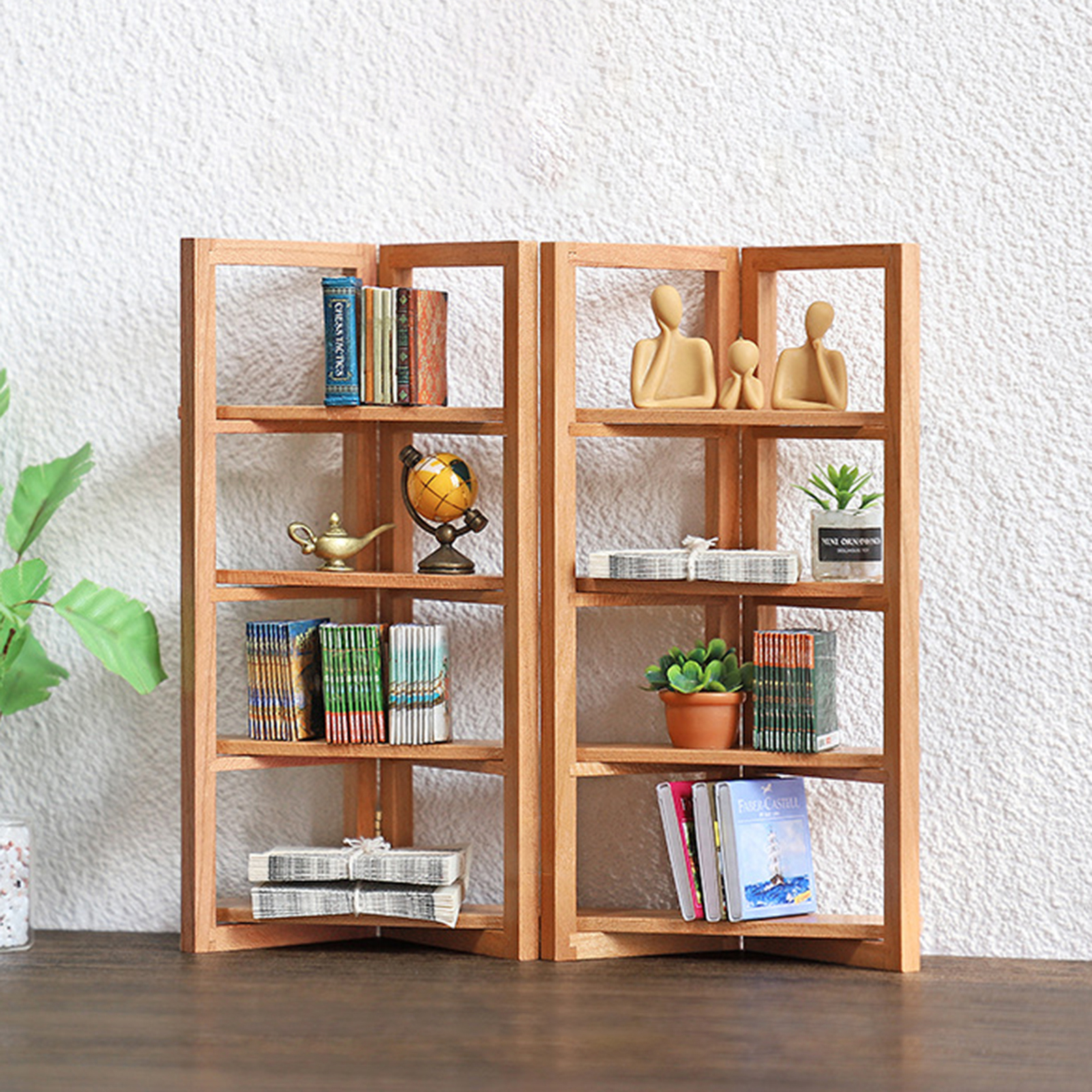 Small Wooden Shelf for Dollhouse Dollhouse Shelf Miniature Wooden Dollhouse Storage Shelf Classic and Safe Model for Dollhouse Decoration