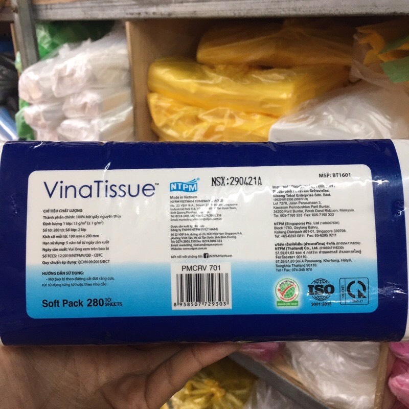 Khăn giấy VinaTissue gói 280 tờ