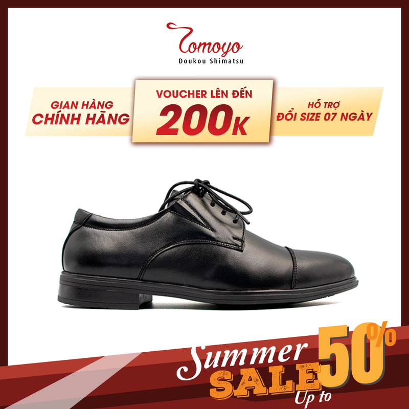 Giày tây nam công sở oxford tomoyo da bò nhập khẩu cao cấp tmn22501