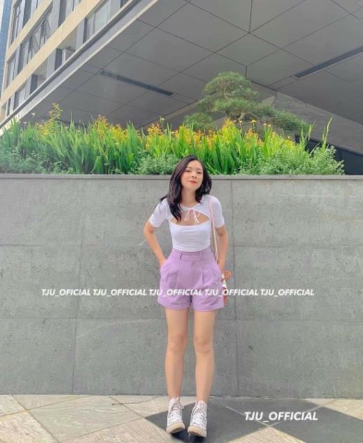 Quần short nữ, quần sooc nữ gập gấu siêu sang