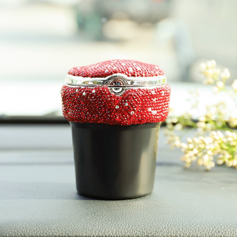 Cup ashtray cigarette on automobile applique stone integrated lamp LED