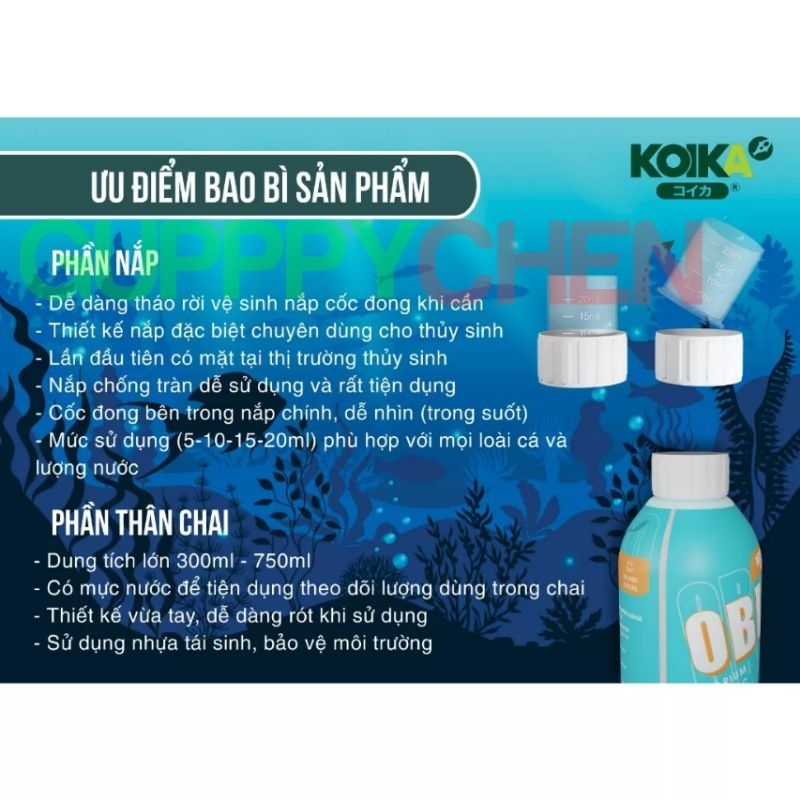 Men Vi Sinh KoiKa OBIO - Vi Sinh Cao Cấp Cho Hồ Cá