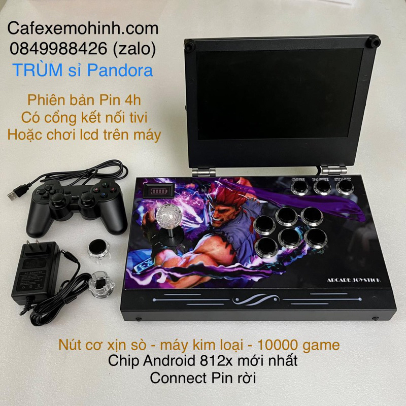 Máy chơi game thẻ Pandora box 18X bản nâng cấp 3s game xài pin sạc | Game thùng 8x 9x trở về tuổi thơ