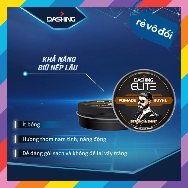 Sáp vuốt tóc Dashing Elite  Pomade Royal/ Revo 75g